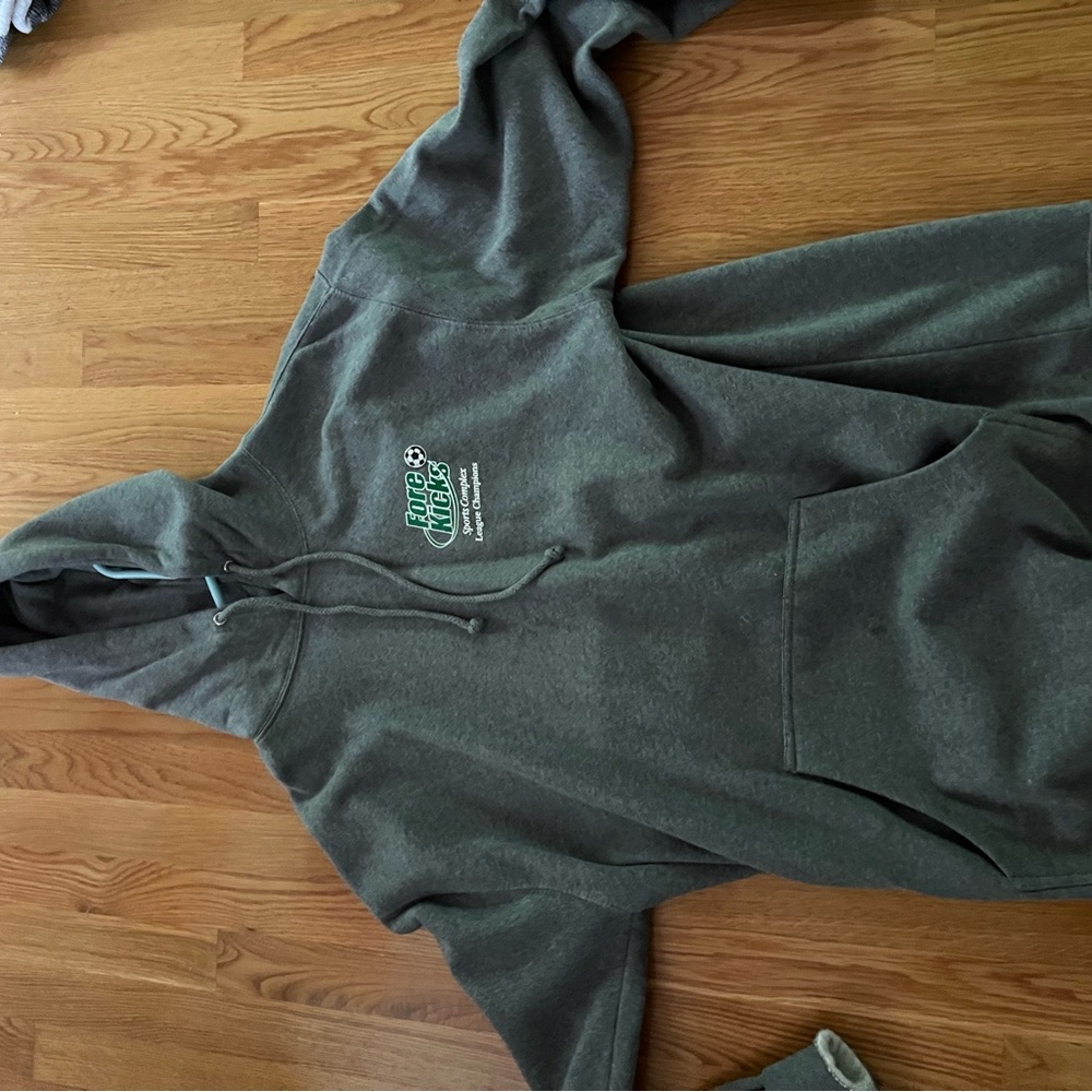 Gray Hoodie with Embroidered Logo